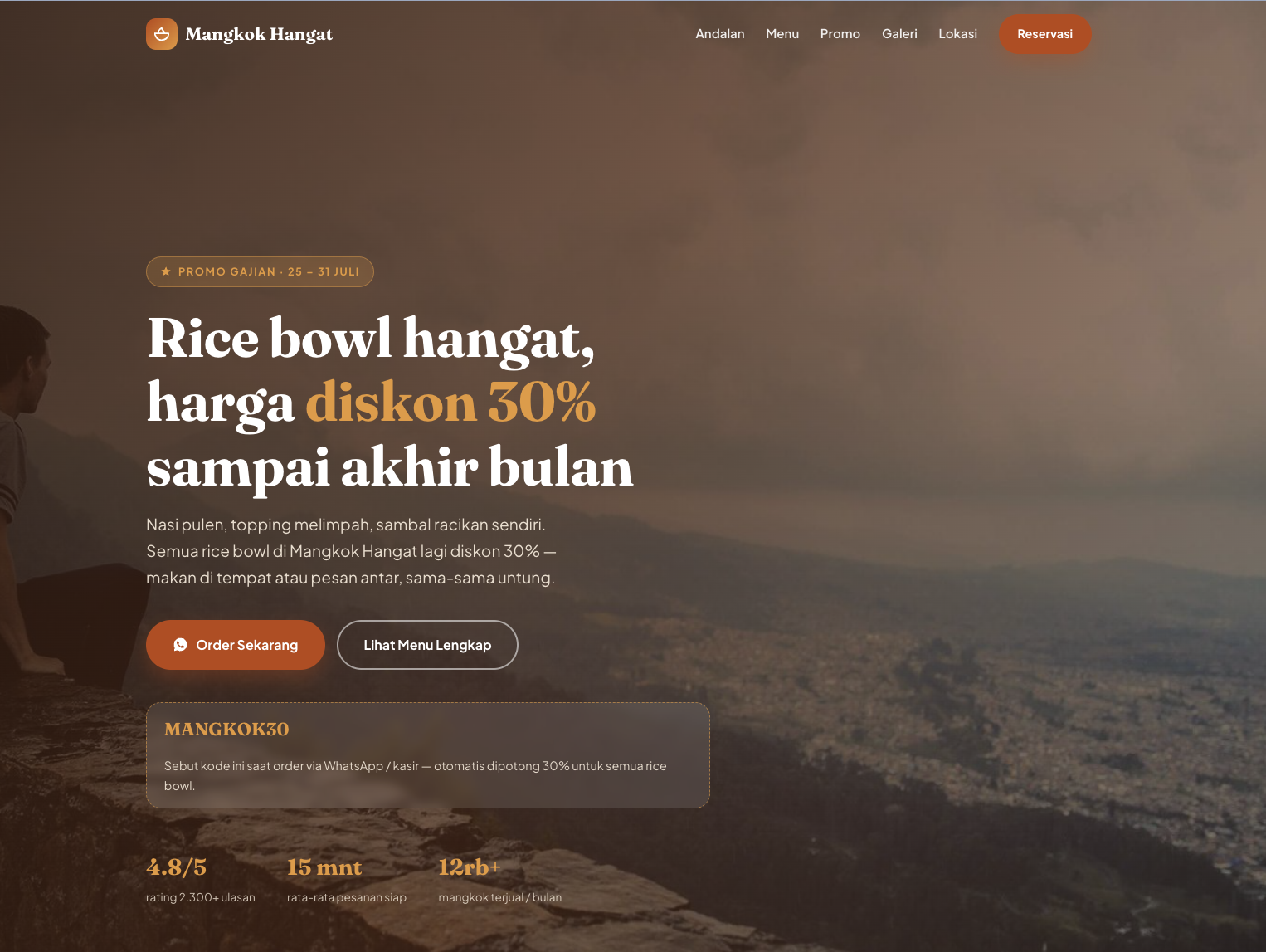 Restaurant Menu & Promo