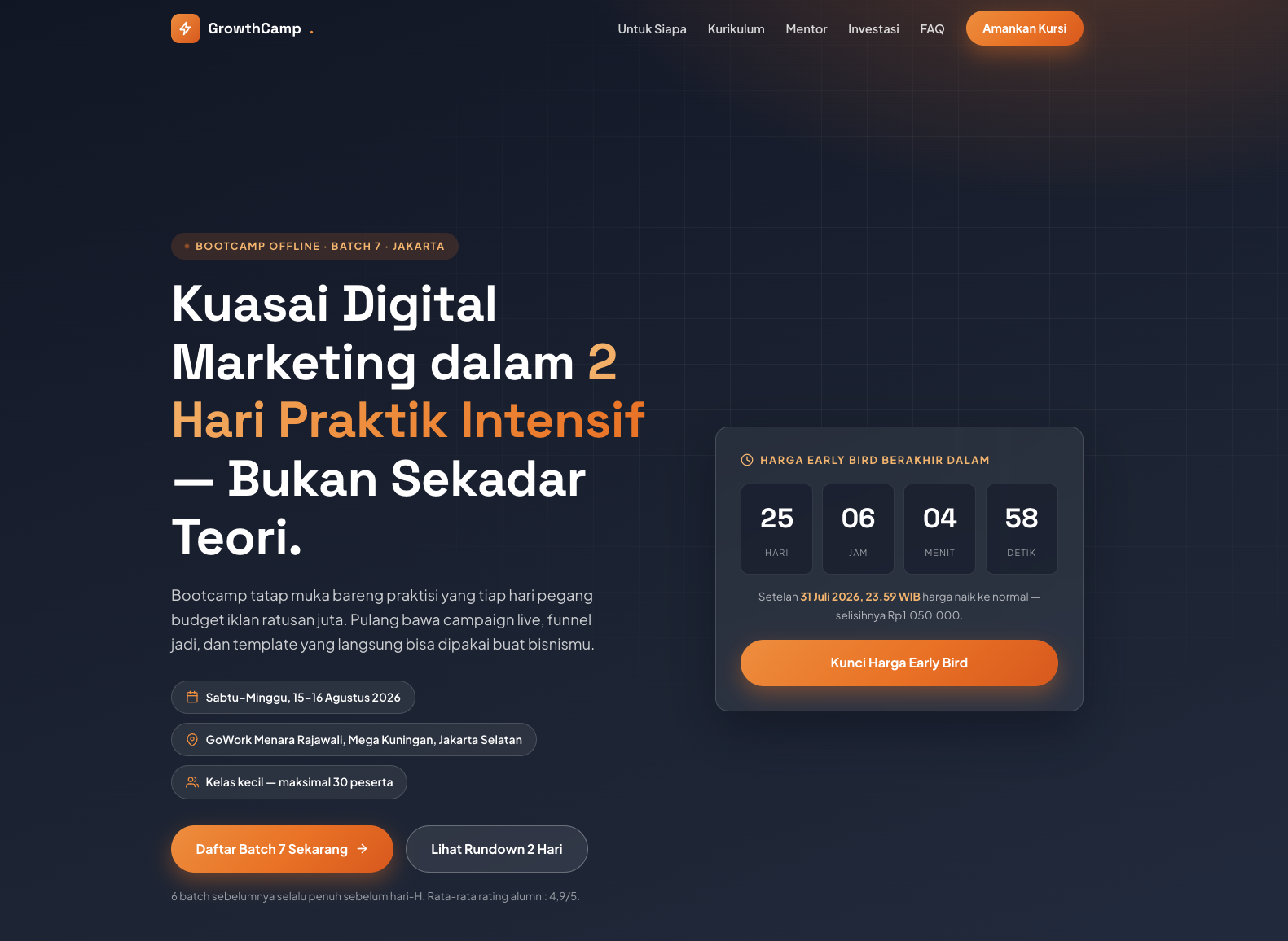 Bootcamp & Offline Class
